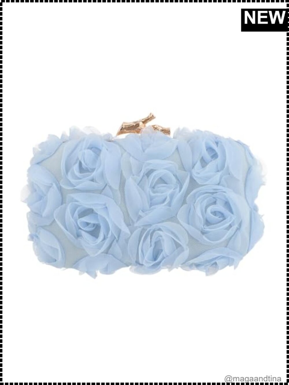 Lace Floral Clutch Purse Evening Handbag with Chain